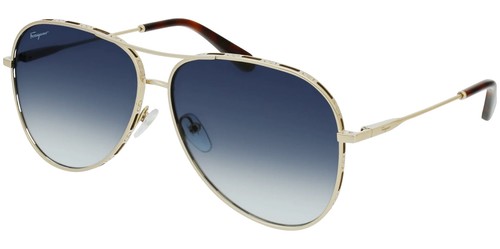 Женские солнцезащитные очки Ferragamo из желтого золота 62 мм и черепахи SF268S-792-62