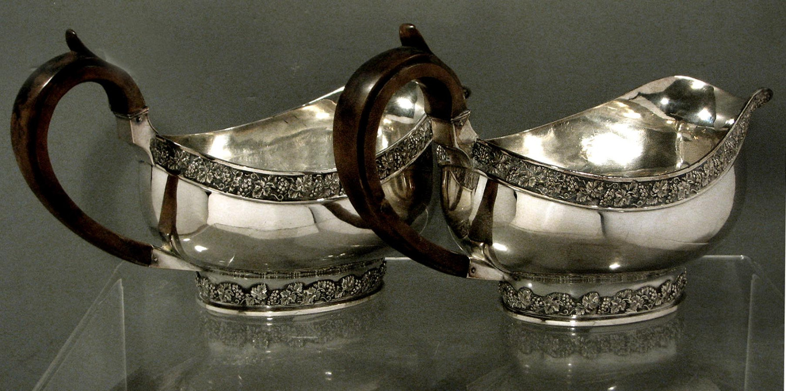 Chinese Export Silver Gravy Boats  (2) 1820 $18,500 - $12,500