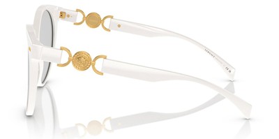 Pre-owned Versace 0ve4442-314/m3 White Sunglasses