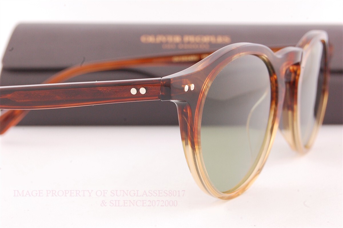 Pre-owned Oliver Peoples Brand  Sunglasses Op-13 Sun 5504/su 175452 Dark Amber/green