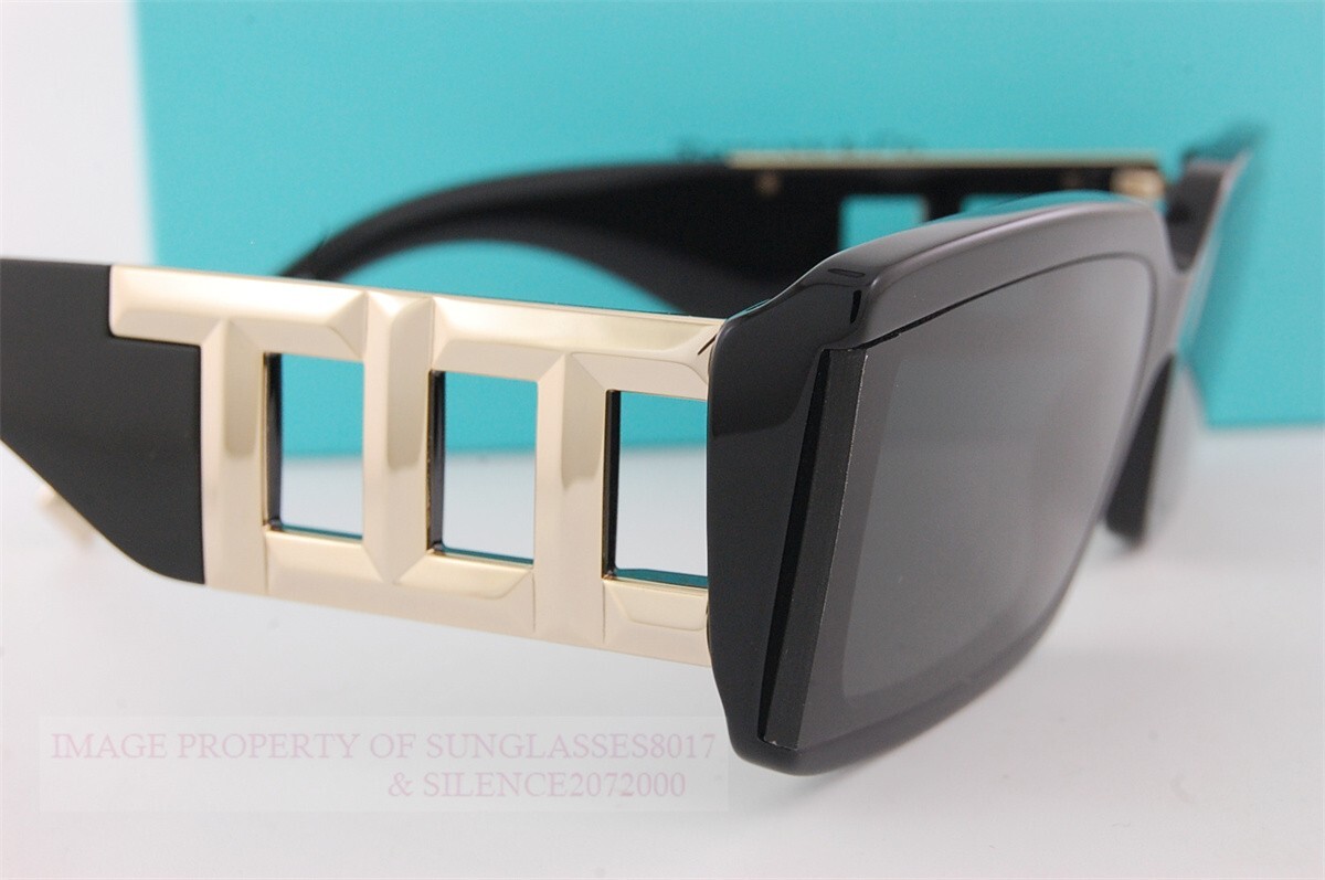 Pre-owned Tiffany & Co Brand . Sunglasses Tf 4197 8001s4 Black/dark Grey Women In Gray