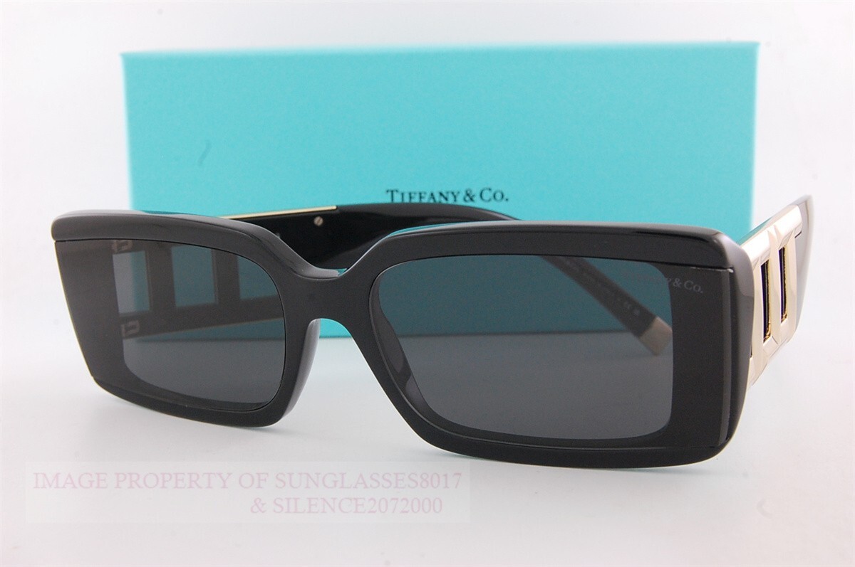 Pre-owned Tiffany & Co Brand . Sunglasses Tf 4197 8001s4 Black/dark Grey Women In Gray