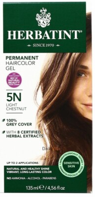 Herbatint Permanent Herbal Hair Color Gel 5N Light Chestnut 4.56 Ounce