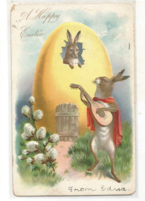 EASTER RABBIT EGG TUCK AND SON