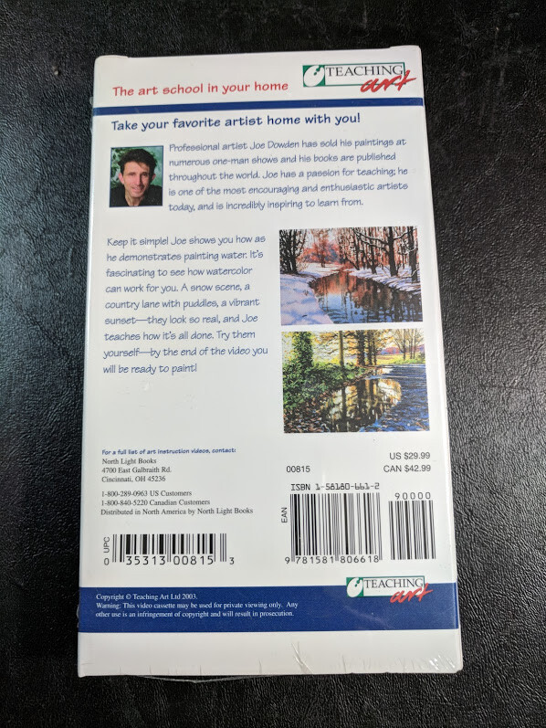 New & Sealed Painting Water w/Joe Dowden Teaching Art Watercolors VHS Video Tape