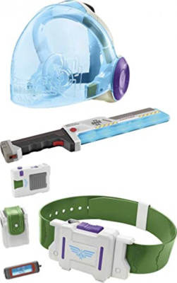 Mattel Disney Pixar Buzz Lightyear Toy, Play Belt, Visor and Laser