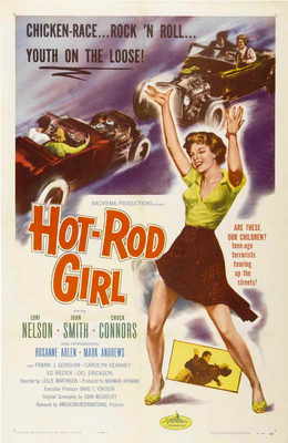 HOT ROD GIRL Movie POSTER 11x17 Lori Nelson Chuck Connors John Smith Mark