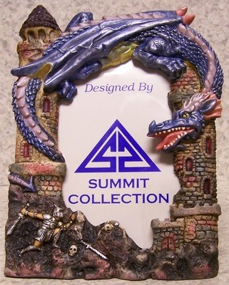 Picture Frame Medieval Purple Dragon 5 ½'' x 7 ½'' for 3 ¼'' x 5'' picture NEW
