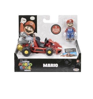 Super Mario Bros Movie Pull Back Toy Racer Kart New Figure 2023