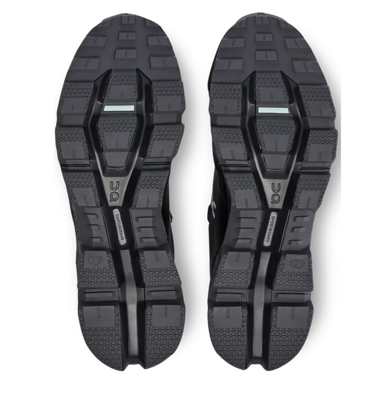 Pre-owned On Men's Cloudwander Waterproof Black Eclipse Running Shoes