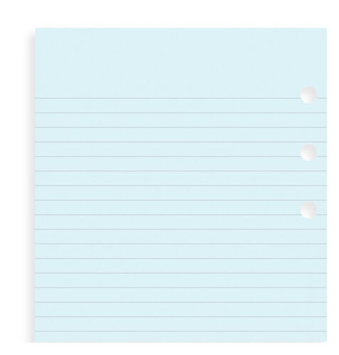 Filofax Personal Size Blue Ruled Notepaper- 30 sheets - 133001