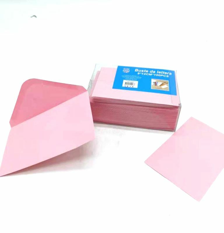 Set 100 Pezzi Buste Da Lettera 9x14cm Colore Rosa bal