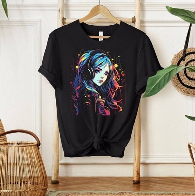 Yami Kawaii music girl shirt, goth aesthetic clothing, gothic dark aesthetic