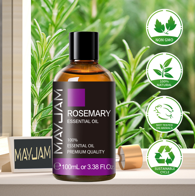 Rosemary Essential Oil 100% Pure Natural Diffuser Therapeutic Hair Growth Soap