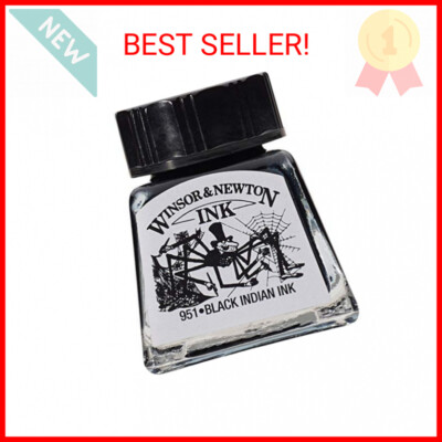 Winsor & Newton Drawing Ink, 14ml Bottle, Black Indian