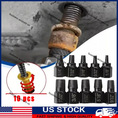 Broken Head Bolt Screw Cap,Extractor Screw Hexagon 10PC Socket Bolt Removal Tool