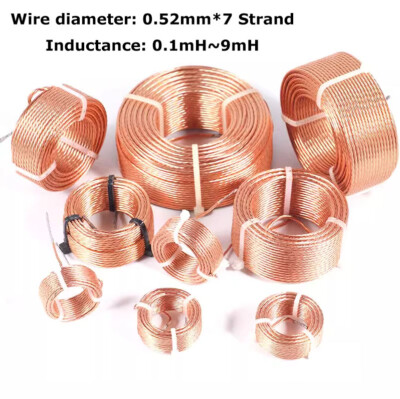 0.52mm*7 Strand 0.1mH~9mH Audio Speaker Inductor Oxygen-Free Copper Wire Coil