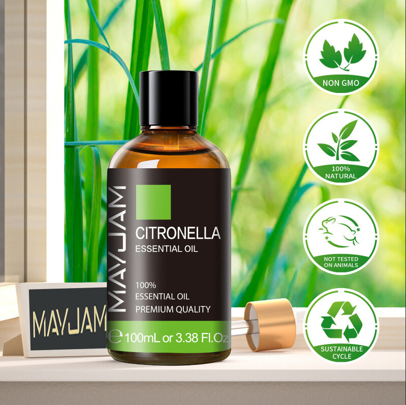 Citronella Essential Oil 100% Pure Natural Diffuser Aromatherapy Skin Humidifier