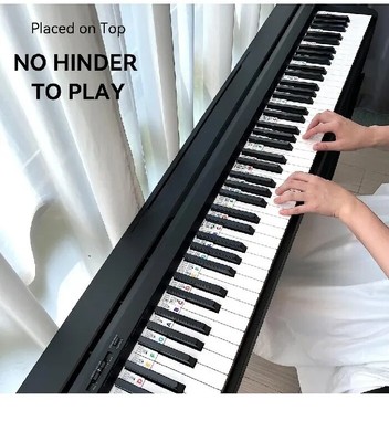Piano Notes Guide for Beginner,Removable Piano Keyboard Note Labels(88-Key)