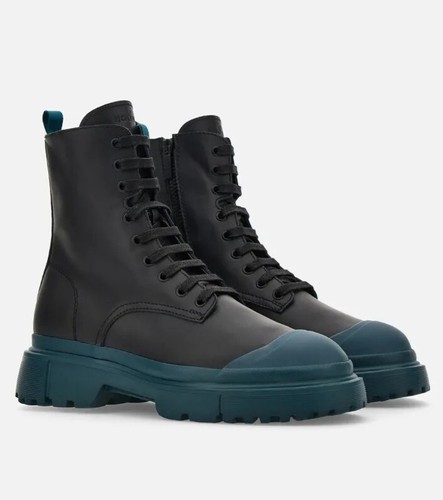 【送料&関税込】Hogan H674 Combat Boots Women's Hogan Chelsea H674 leather ankle boot hxw6740fm006lo