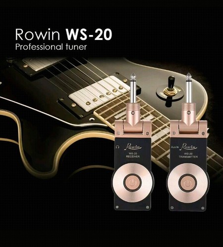 Rowin WS-20 Golden Plug Audio Wireless Digital Guitar Transmitter Receiver A9L7