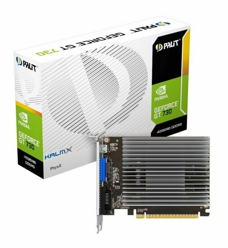 PALIT Grafikkarte GEFORCE GT 730 4GB GDDR5 NEU KALMX Passiv ITX GTX 1650 1050 Ti