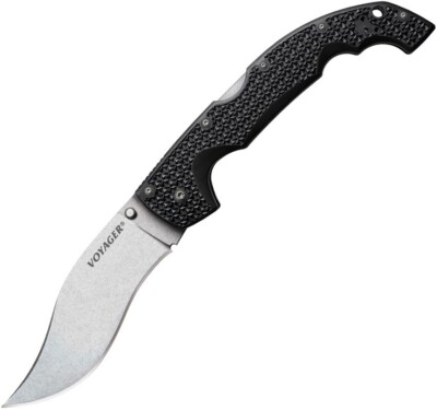 Cold Steel XL Voyager Lockback Vaquero 5.5'' AUS-10A Black Folding Knife 29AXV