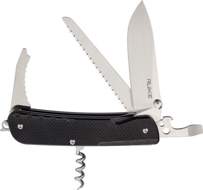 New RUIKE LD32 Multifunctional Knife RKELD32B 4'' closed. 3'' mirror finish 12C27