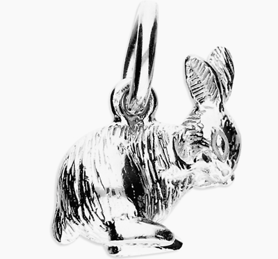 Sterling silver cheap bunny charm