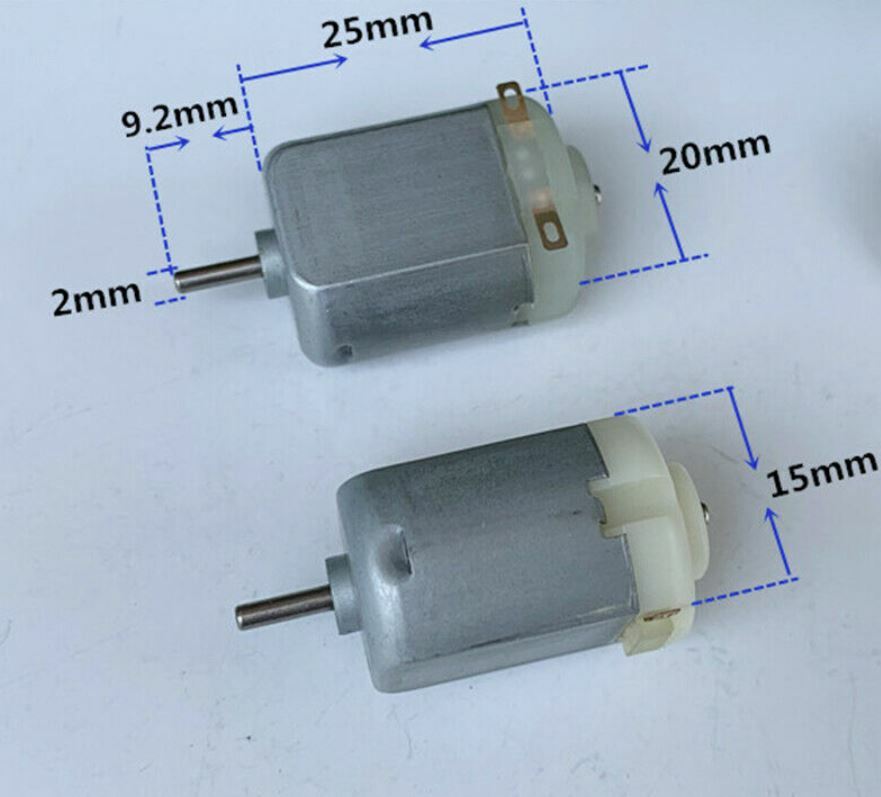 3 x FA-130RD DC Motor 1.5V 3V 6V 18000 RPM High Speed Metal Brush DIY Toy Car