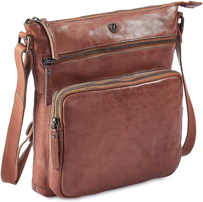 COCHOA Women's Crossbody Real Leather Triple Zip Bag, Purse, Travel Bag |  eBay