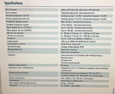 KINOTON FP-38EQS 16mm & 35mm professional Cine Projector Many Extras Warranty