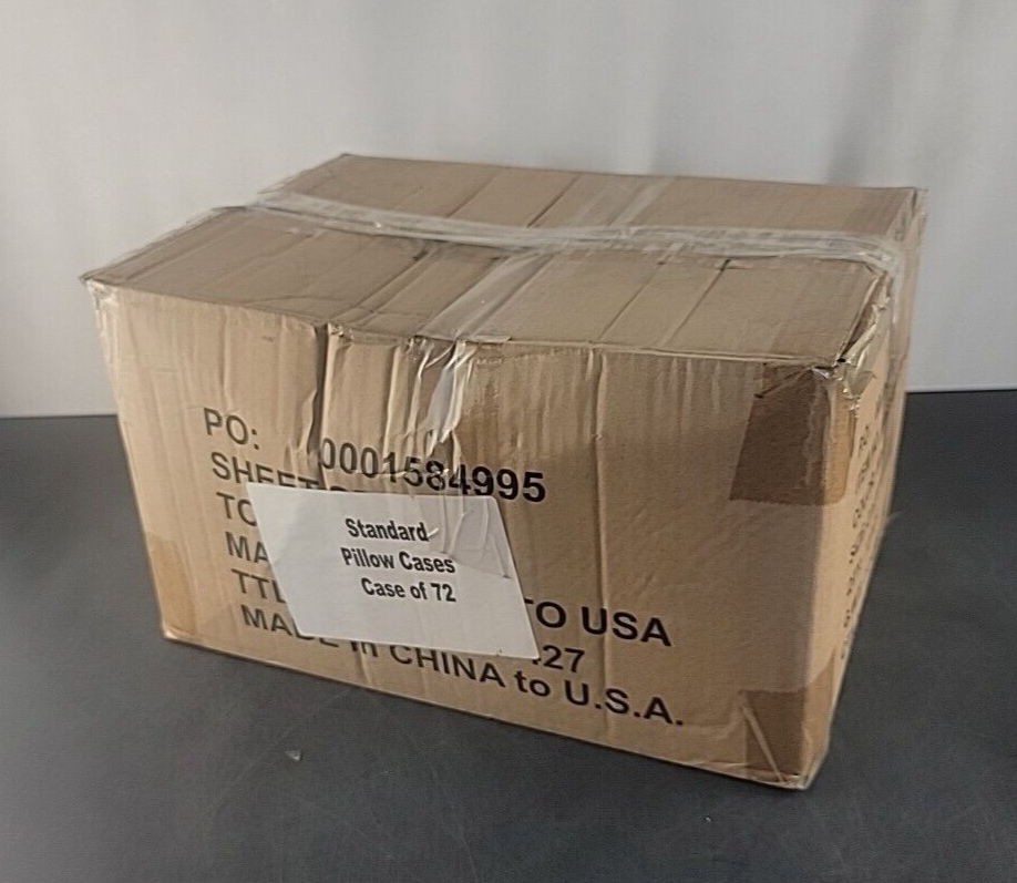 NEW 72/Case WynRest Standard Pillowcase T200 21"x31" White Hotel Quality (6 DZ)