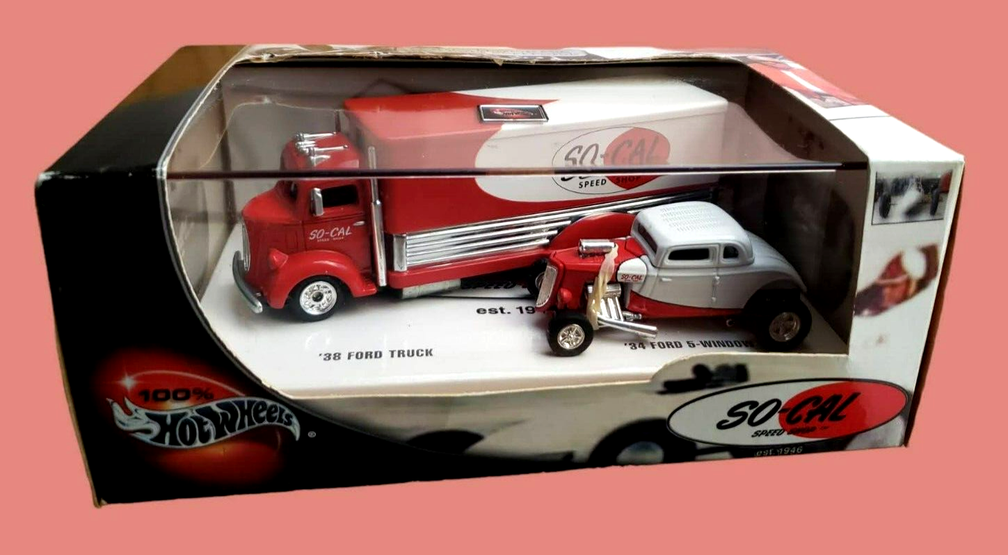 2002 100% Hot Wheels SO-CAL SPEED SHOP 2 Car Set: '34 5