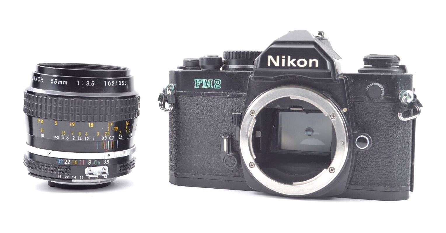 美品 Nikon New FM2 後期型 ＋ NIKKOR-S:C F=55mm Mint】Nikon FM2 + Micro NIKKOR 55mm f/3.5 Ai 35mm film