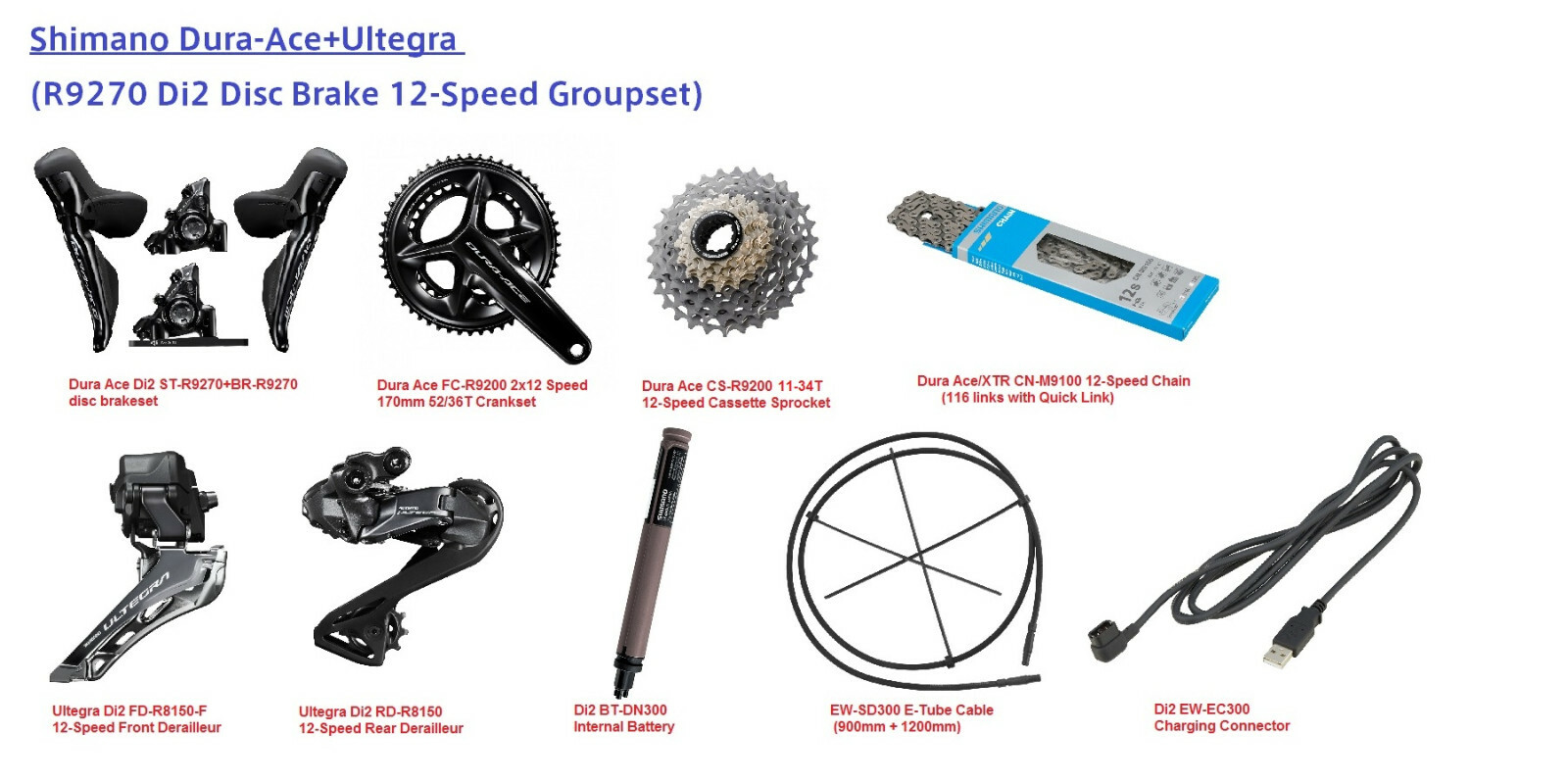 新品未使用SHIMANO DURA-ACE R9270系 (12速） シマノ 未使用品 SHIMANO デュラエース DURA-ACE ST-R9270 左右