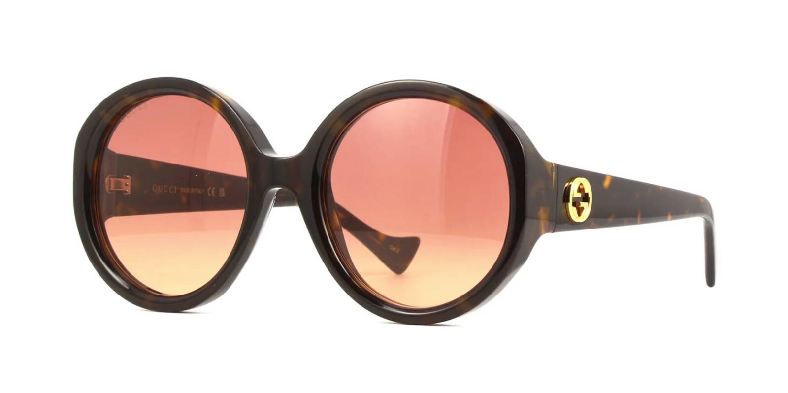 Gucci GG1256S Havana/Red Shaded (002) Sunglasses | eBay