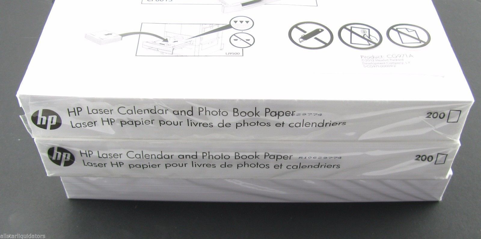 400 count - 2 Packs HP Laser Photo and Calendar Paper 11.7 x 12