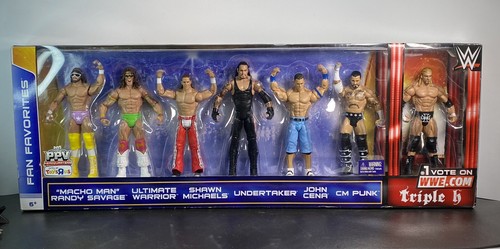 WWE Fan Favorites Set CM PUNK CENA TRIPLE UNDERTAKER WARRIOR
