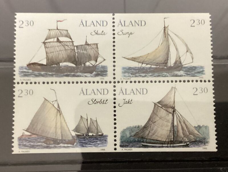 Aland Scott no. 109-12 - 1995 MNH Ships block of 4