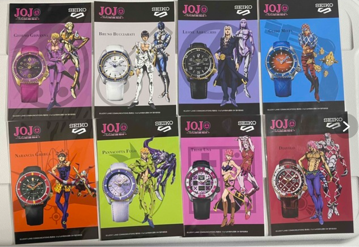 jojoセイコー ホストカード SEIKO 5 Sports ジョジョの奇妙な冒険