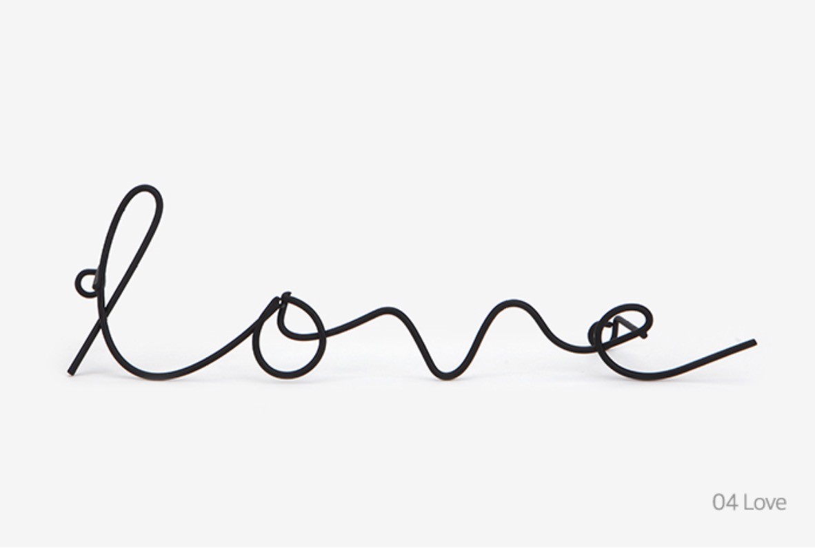 Wall Letters Steal Metal Wire Art Home Room Decor Love 3d