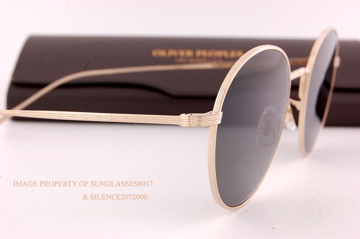 Pre-owned Oliver Peoples Sunglasses Altair Ov 1306/st 5311r5 Brushed Gold/carbon Grey In Gray