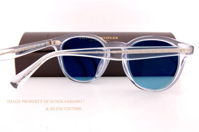 Pre-owned Oliver Peoples Sunglasses Desmon Sun Ov 5454su 1101p1 Crystal/teal Polarized In Blue