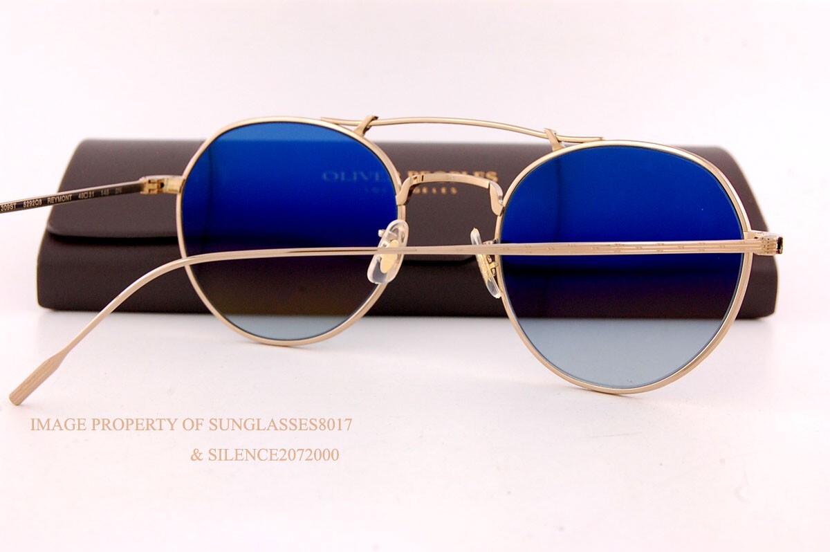 Pre-owned Oliver Peoples Sunglasses Reymont Ov 1309/st 5292q8 Gold/marine Gradient In Blue