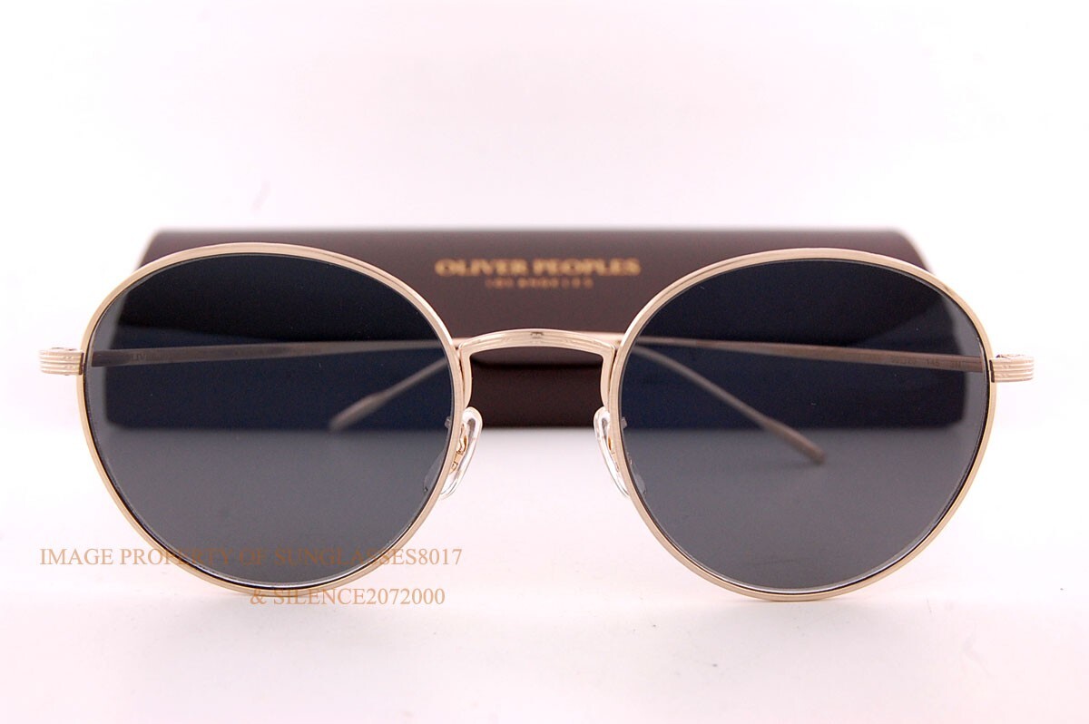 Pre-owned Oliver Peoples Sunglasses Altair Ov 1306/st 5311r5 Brushed Gold/carbon Grey In Gray