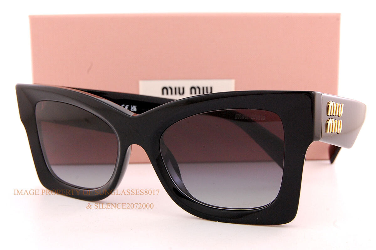 Pre-owned Miu Miu Brand  Sunglasses Mu 08ws 1ab 5d1 Black/grey Gradient For Women In Gray