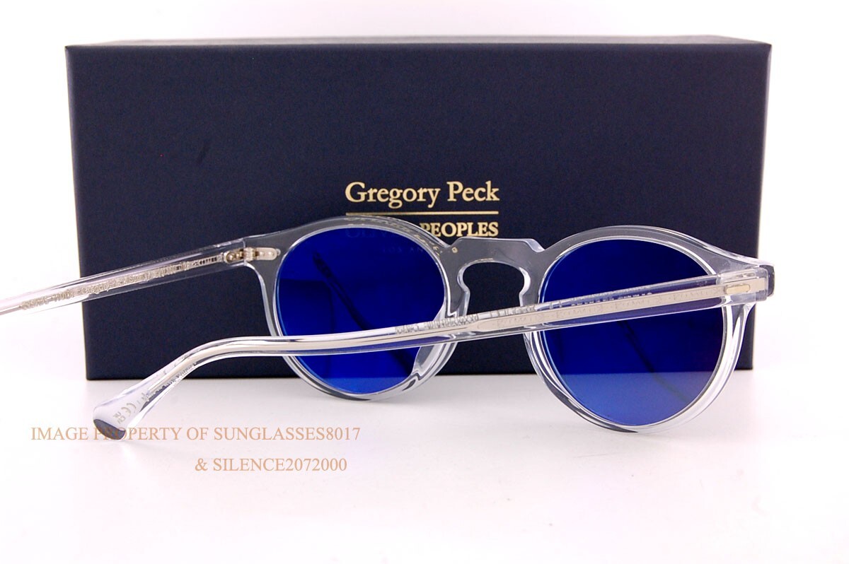Pre-owned Oliver Peoples Brand  Sunglasses Gregory Peck Sun Ov 5217s 1101r8 Crystal In Crystal Indigo Photoch