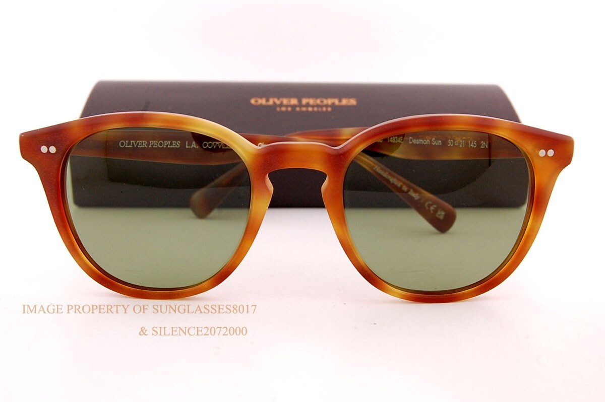 Pre-owned Oliver Peoples Sunglasses Desmon Sun Ov 5454su 14834e Semi Matte Brown/green In Vibrant Green