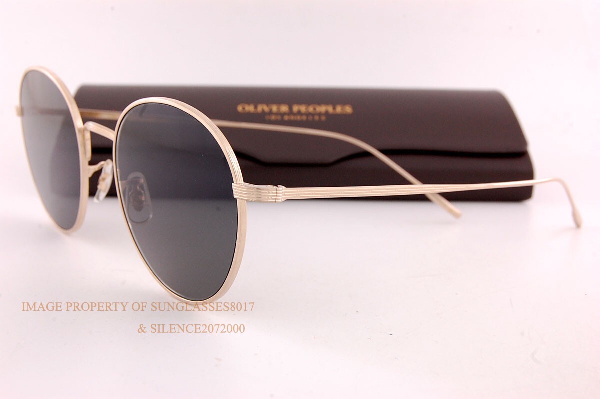 Pre-owned Oliver Peoples Sunglasses Altair Ov 1306/st 5311r5 Brushed Gold/carbon Grey In Gray